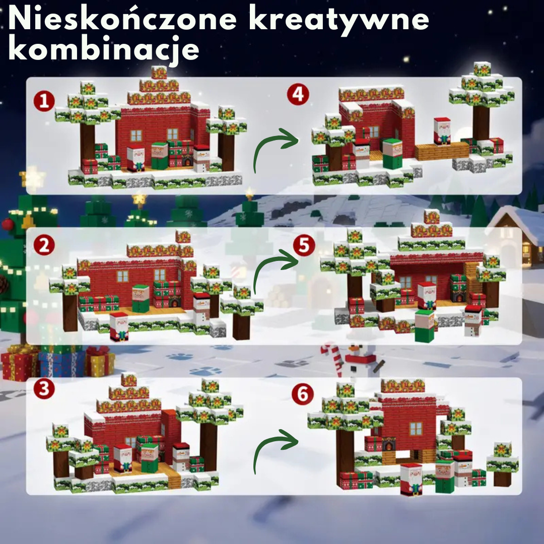 Świąteczne klocki magnetyczne